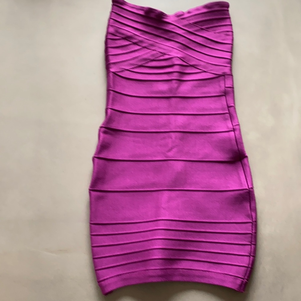 Herve Leger Strapless Body-Con Dress